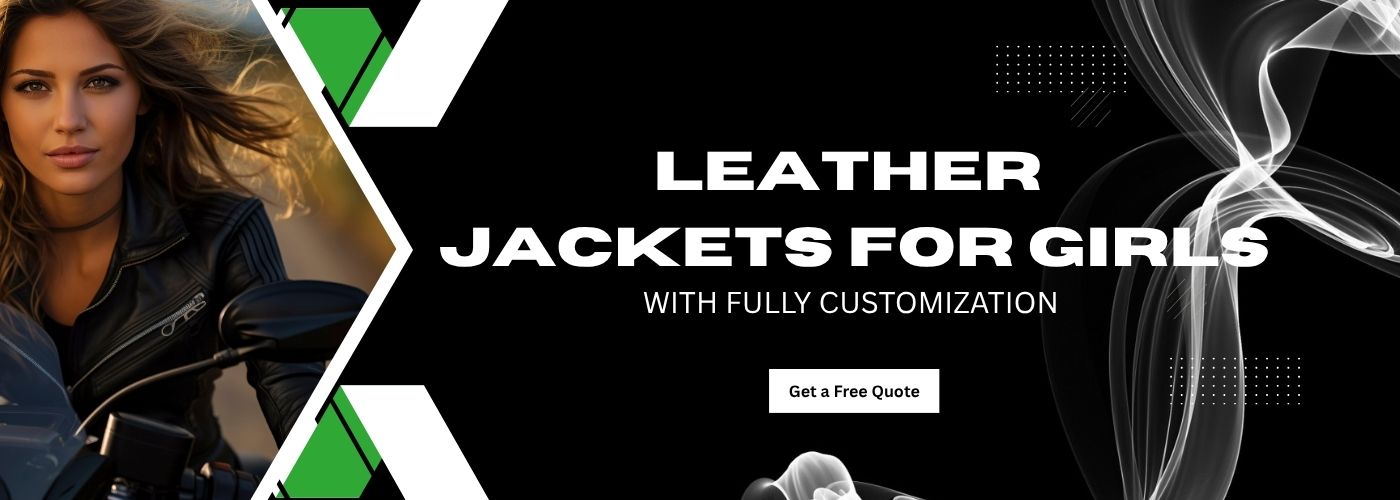 girl on bike in leather jacket